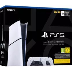 Boite officielle du pack console PlayStation 5 edition numerique avec deux manettes dualsense neuve