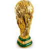 Replique en briques lego dorees du trophee de la coupe du monde de football