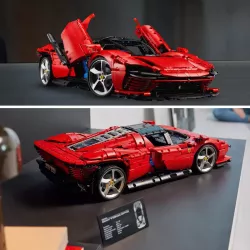 Detail du systeme d ouverture des portes papillon de la Ferrari LEGO Technic