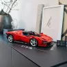 Objet de decoration interieur de collection avec la grande Ferrari LEGO 42143 sur une étagère