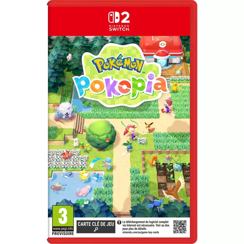 Boitier officiel du jeu Pokemon Pokopia sur Nintendo Switch 2 edition code de telechargement dans la boite