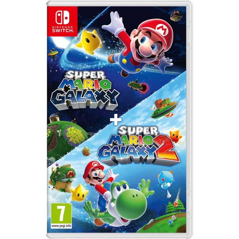 Boitier officiel du jeu Nintendo Switch incluant Super Mario Galaxy neuf sous blister
