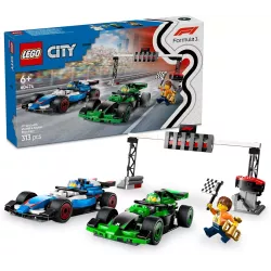 Repliques LEGO des voitures de Formule 1 Red Bull Racing et Aston Martin du set 60445