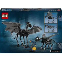 Verso de la boite LEGO Harry Potter 76458 montrant la nourriture des animaux et le code barre EAN