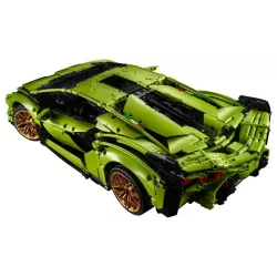 Supercar LEGO Lamborghini Sian vert lime de profil