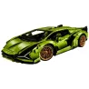Supercar LEGO Lamborghini Sian vert lime de face