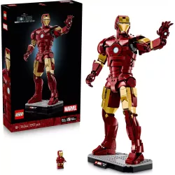 Detail du reacteur Arc lumineux et du casque rouge et or de l armure Iron Man LEGO