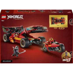Verso de la boite LEGO NINJAGO 71867 illustrant les lanceurs de tenons et le code barre EAN