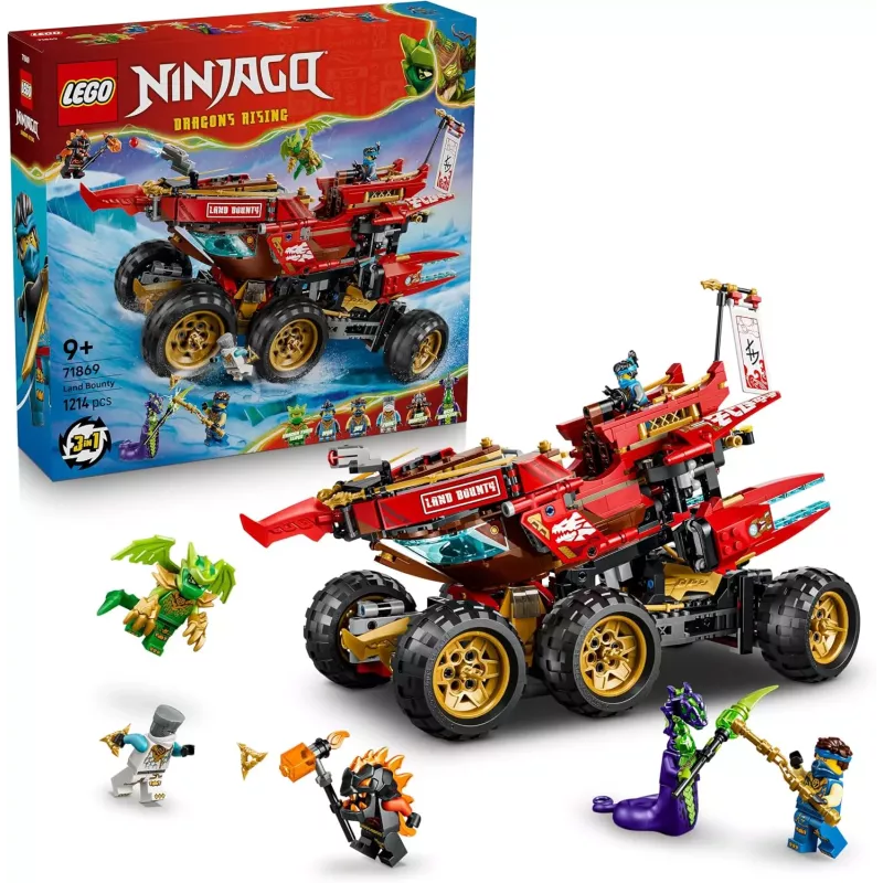 Boite officielle du set LEGO NINJAGO 71869 Le Bounty terrestre vehicule QG neuf scelle