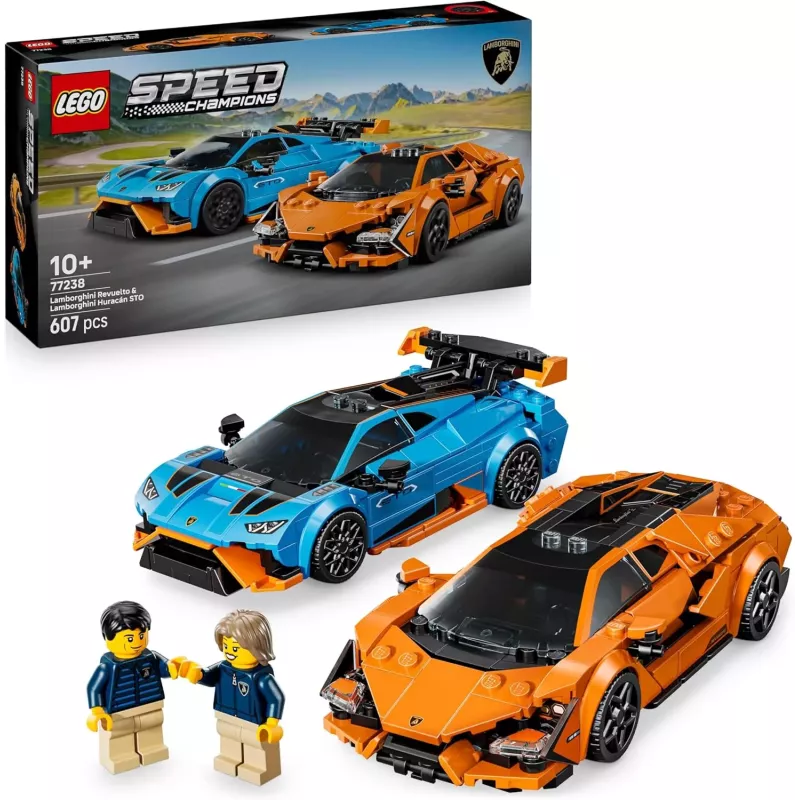 Boite officielle du set LEGO Speed Champions 77238 Lamborghini Revuelto et Huracan STO neuf scelle