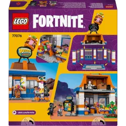 Verso de la boite LEGO Fortnite 77076 illustrant les accessoires de combat et le code barre EAN 5702017816159