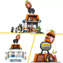 Enseigne geante en briques du burger aux yeux globuleux du set LEGO 77076
