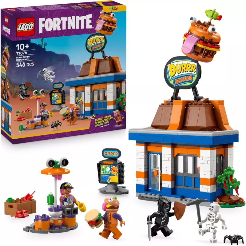 Boite officielle du set LEGO Fortnite 77076 Le Restaurant Durrr Burger neuf scelle