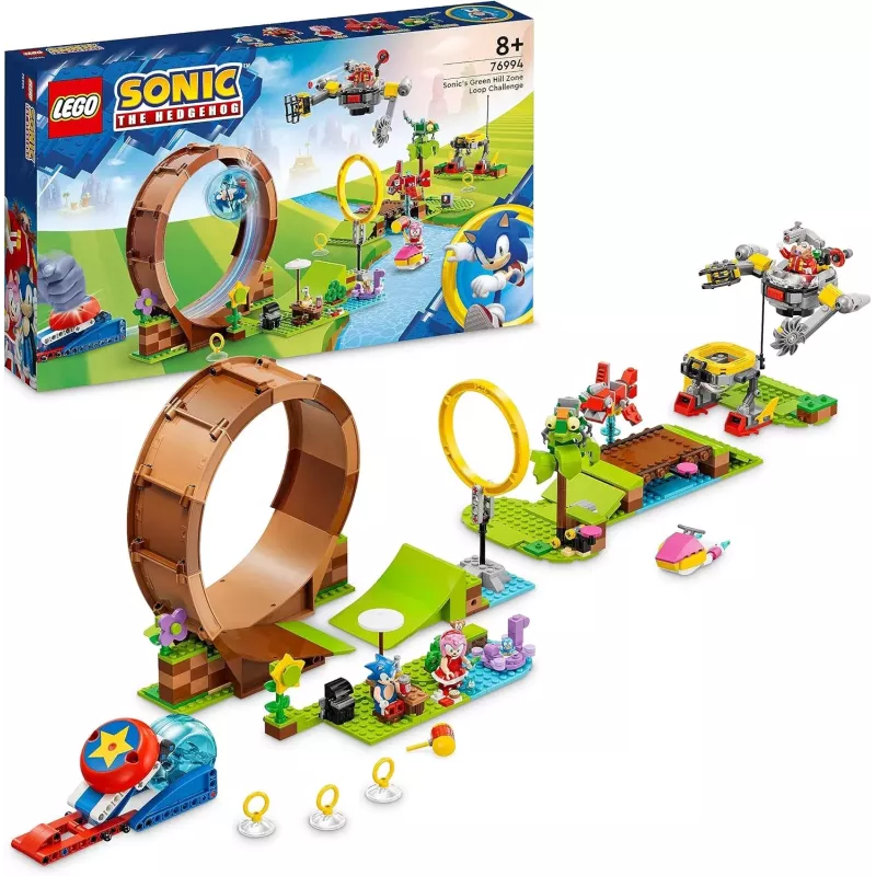 Boite officielle du set LEGO Sonic 76994 Sonic et le defi du looping de Green Hill Zone neuf scelle