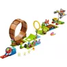 Sphere de vitesse bleue propulsee a toute allure dans le looping geant du set LEGO 76994