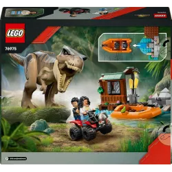 Verso de la boite LEGO Jurassic World 76975 illustrant le ponton destructible et le code barre EAN 5702017816227
