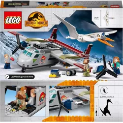Verso de la boite LEGO Jurassic World 76947 illustrant l ouverture de la soute et le code barre EAN 5702016913538