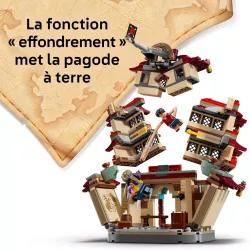 Minifigures LEGO de Monkey D Luffy Zoro trois sabres Nami et Arlong du set 75638