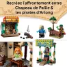Minifigures LEGO de Monkey D Luffy Zoro trois sabres Nami et Arlong du set 75638