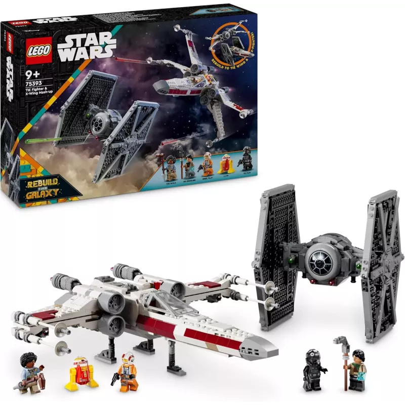 Boite officielle du set LEGO Star Wars 75393 La Fusion du Chasseur TIE et du X-wing neuf scelle