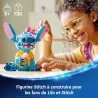 Modele d exposition LEGO Disney Stitch pose sur une etagere de chambre