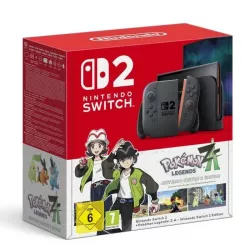 Artwork officiel du jeu Pokémon Legends Z-A sur Nintendo Switch 2 mettant en scène Zygarde devant la ville d'Illumis