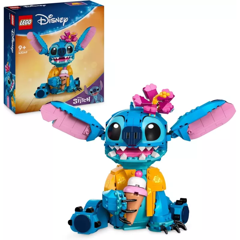 Boite officielle du set LEGO Disney 43249 Stitch figurine a construire neuf scelle