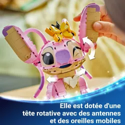 Figurine LEGO rose Angel avec ses antennes souples et grandes oreilles orientables