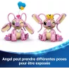Detail du visage d Angel avec fleur tropicale doree et rose du set LEGO 43257