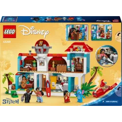 Verso de la boite LEGO Disney 43268 illustrant les pieces de vie et le code barre EAN 5702018056240