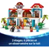 Interieur meuble de la maison de Lilo et Stitch avec platine vinyle et lit LEGO 43268