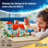 Terrasse en bois sur pilotis et palmier hawaïen du set LEGO 43268