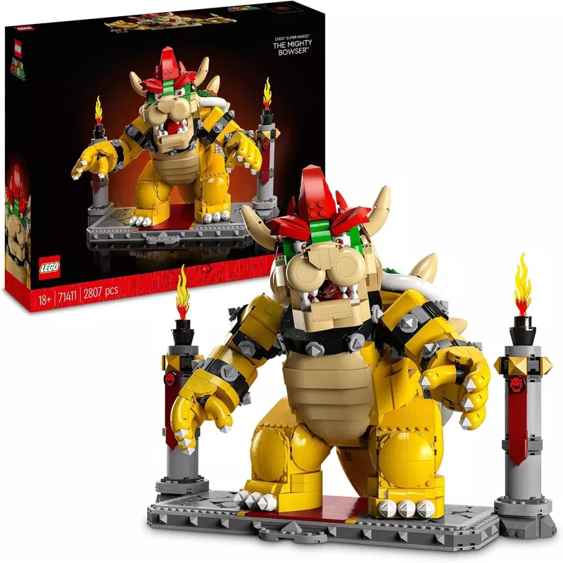 Boite officielle du set LEGO Super Mario 71411 Le Puissant Bowser modele adulte 18+ neuf scelle