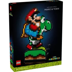 Boite officielle du set LEGO Super Mario 71438 Super Mario World Mario et Yoshi pixel art neuf scelle