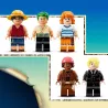 Minifigures LEGO de Luffy Zoro Nami Usopp et Sanji avec accessoires du set 75639