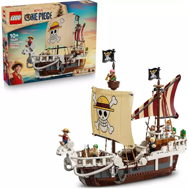 Boite officielle du set LEGO One Piece 75639 Le Bateau Pirate Vogue Merry neuf scelle