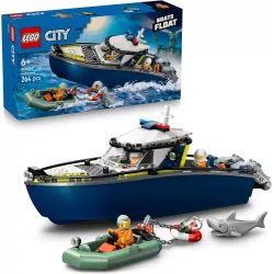 Boite officielle du set LEGO City 60456 La course poursuite en bateau de police neuf scelle