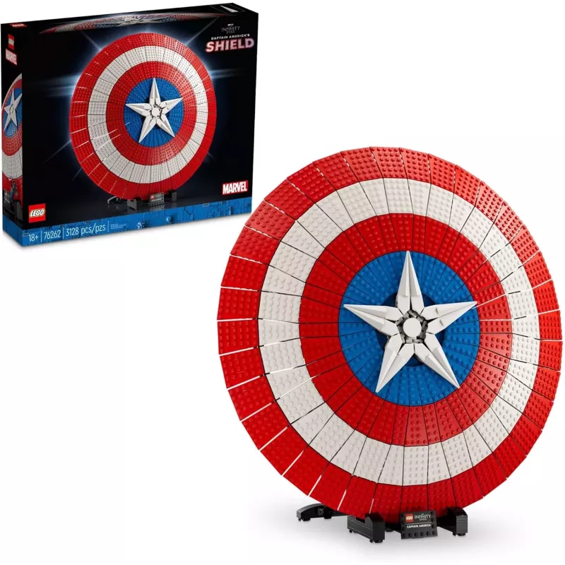 Boite officielle du set LEGO Marvel 76262 Le Bouclier de Captain America adulte neuf scelle