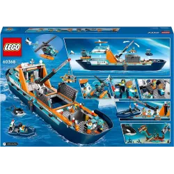 Verso de la boite LEGO City 60368 illustrant la flottabilite reelle et le code barre EAN 5702017416403