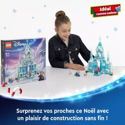 Portes de glace translucides ouvrantes et escalier amovible du palais LEGO 43244