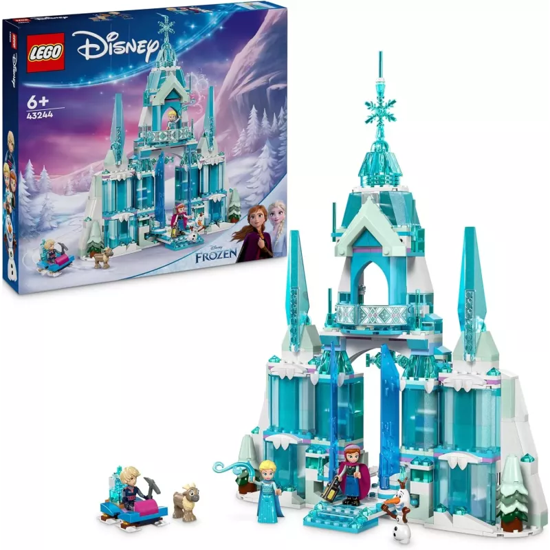 Boite officielle du set LEGO Disney 43244 Le Palais de Glace d Elsa La Reine des Neiges neuf scelle
