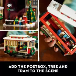 Vue arriere ouverte des interieurs meubles avec instruments et jouets set LEGO 10308