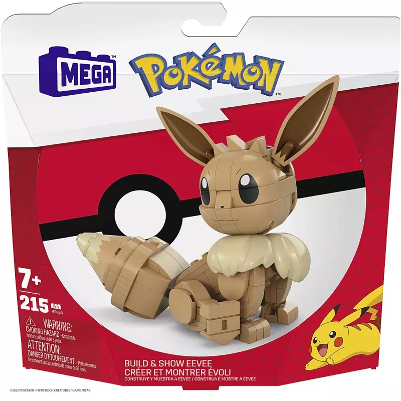 Boite officielle du set MEGA Pokemon HDL84 Creer et Montrer Evoli 215 pieces neuf scelle