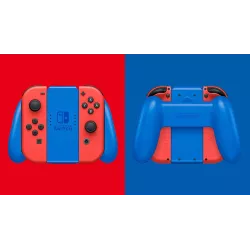 Manettes Joy-Con rouges et support bleu officiel de la console Nintendo Switch Edition Mario