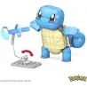 Detail de la tete bleue et de la carapace ventrale de la figurine Carapuce MEGA