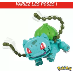 Figurine en briques MEGA de Bulbizarre 12 cm avec son bulbe et socle vegetal