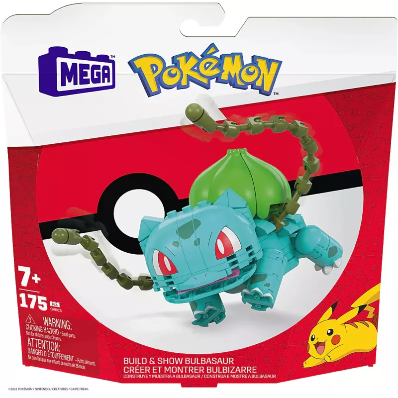 Boite officielle du set MEGA Pokemon GVK83 Figurine Action Bulbizarre 175 pieces neuf scelle