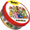 Boite de transport ronde en metal du jeu Dobble Super Mario avec personnages Nintendo
