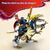 Robot de combat articulé LEGO Ninjago avec ailes draconiques et grande arme de poing