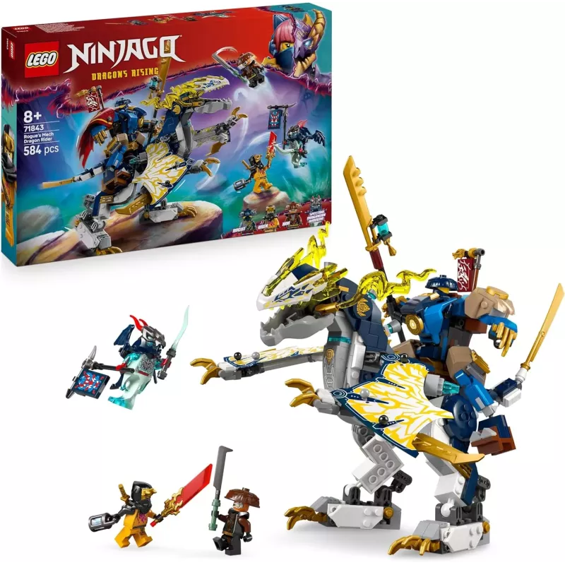 Boite officielle du set LEGO Ninjago 71843 Le robot dragonnier de Rogue neuf scelle